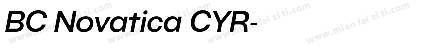 BC Novatica CYR字体转换